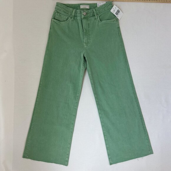 KUT from the Kloth Meg Wide Leg Jeans Green O NWT - Picture 1 of 6
